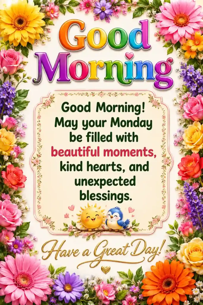 Beautiful Monday Greetings and Blessings