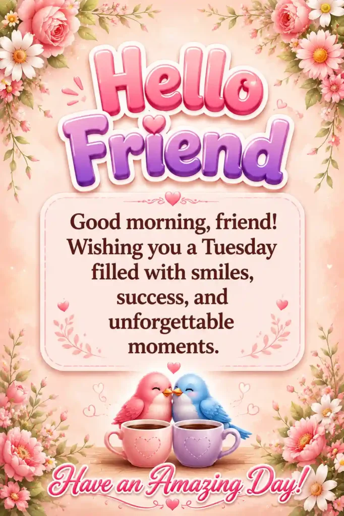Best Tuesday Morning Wishes for Friends