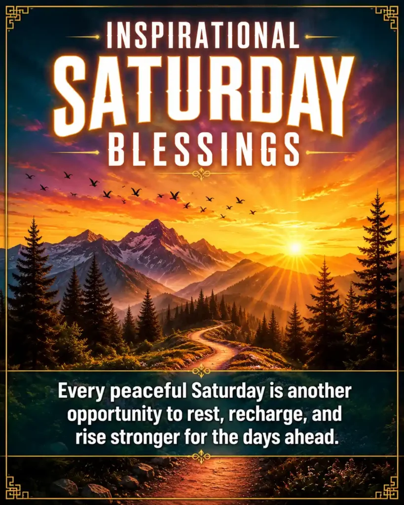 Inspirational Saturday Blessings