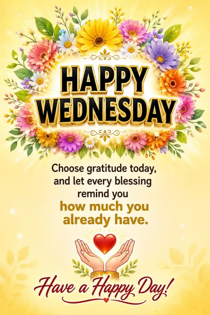 Positive Thankful Wednesday Blessings