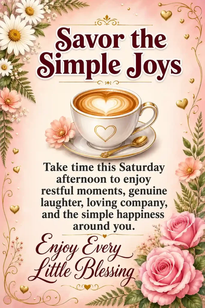 Saturday Afternoon Blessings
